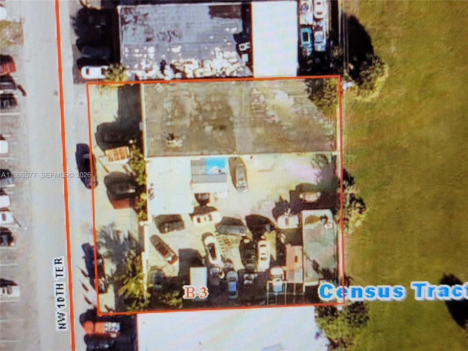 Property out lined in red