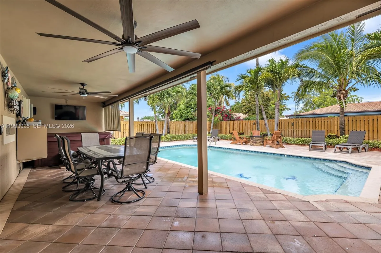 COVERED PATIO AND HOT TUB