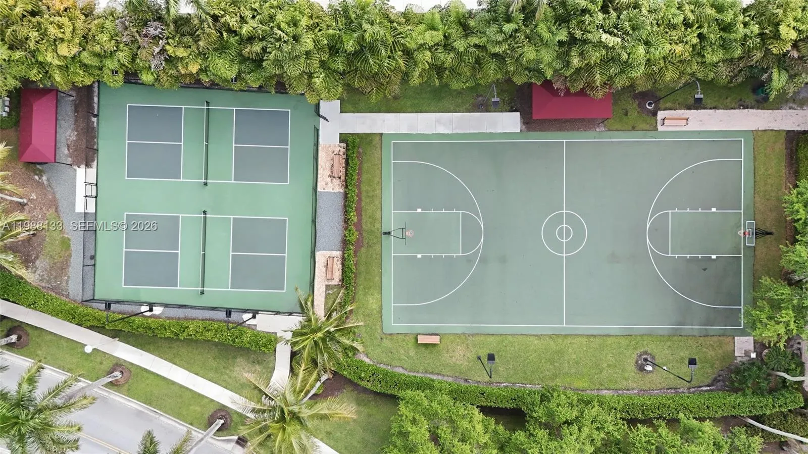 Basketball court and pickleball