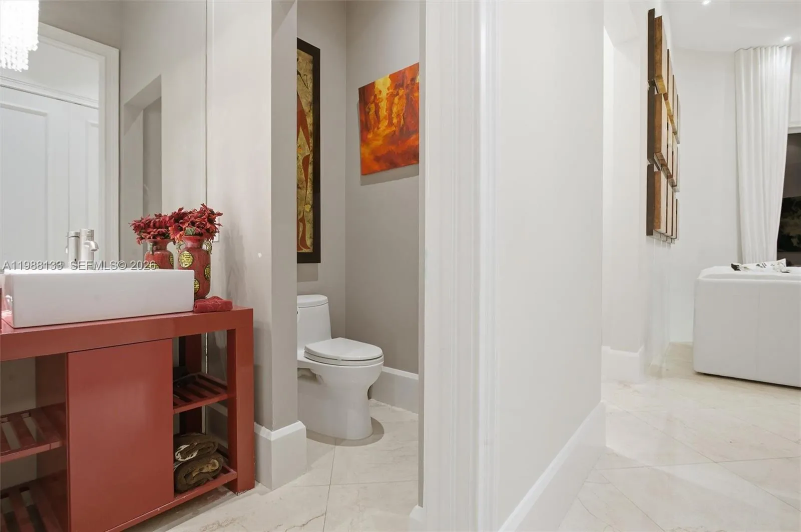 Half bath off of office