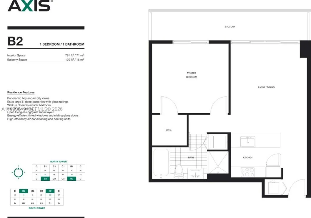 1111 Sw 1 Av 1715-n, Miami, Florida 33130, Miami, Florida 33130, 1 Bedroom Bedrooms, ,1 BathroomBathrooms,Residential,For Sale,1111 Sw 1 Av 1715-n, Miami, Florida 33130,A11993519