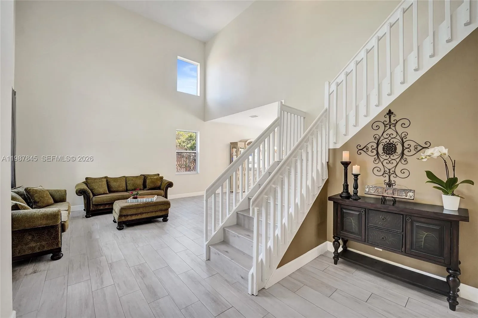 Walk into a welcoming foyer \n