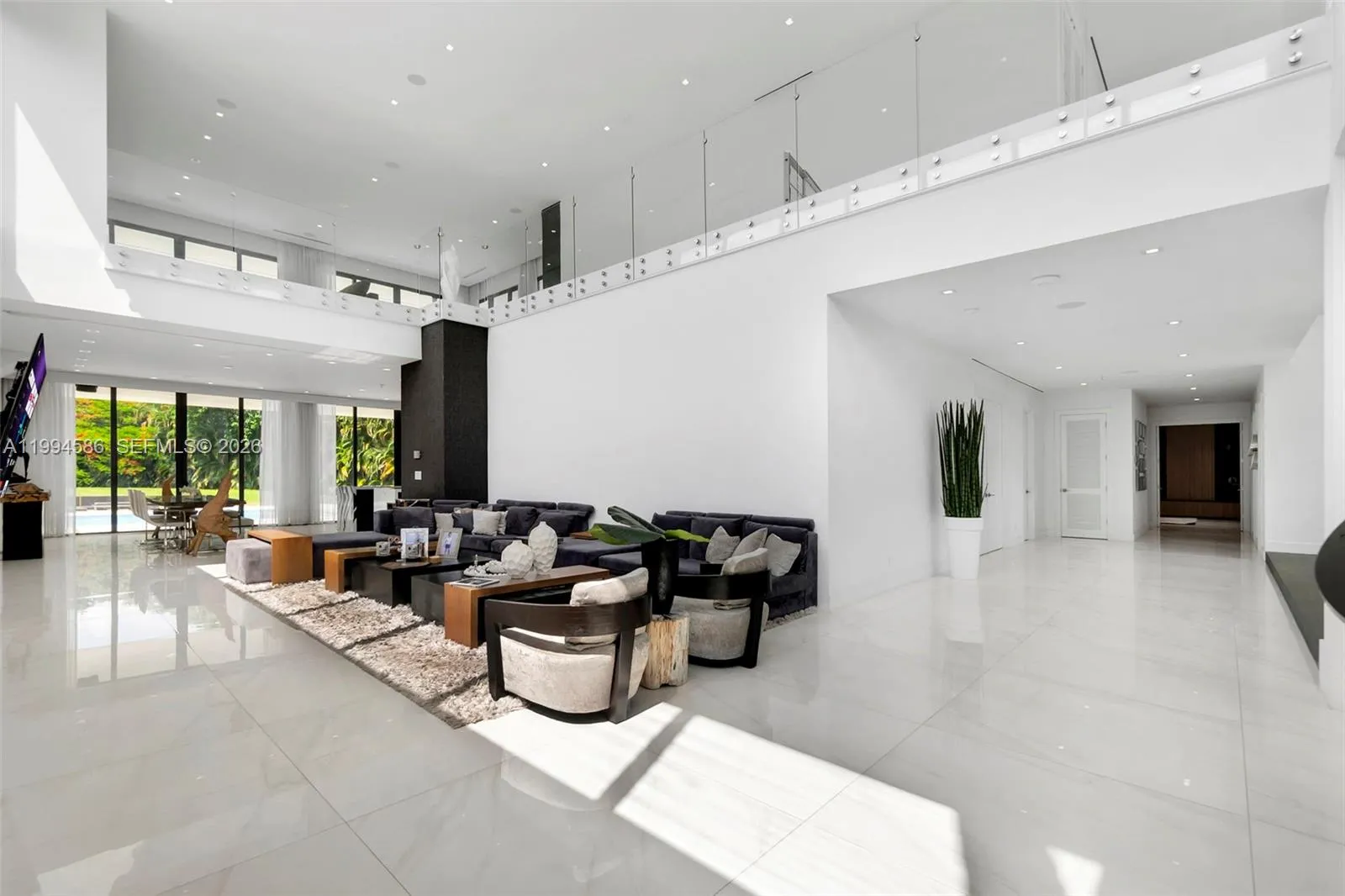 View from main entrance door/foyer