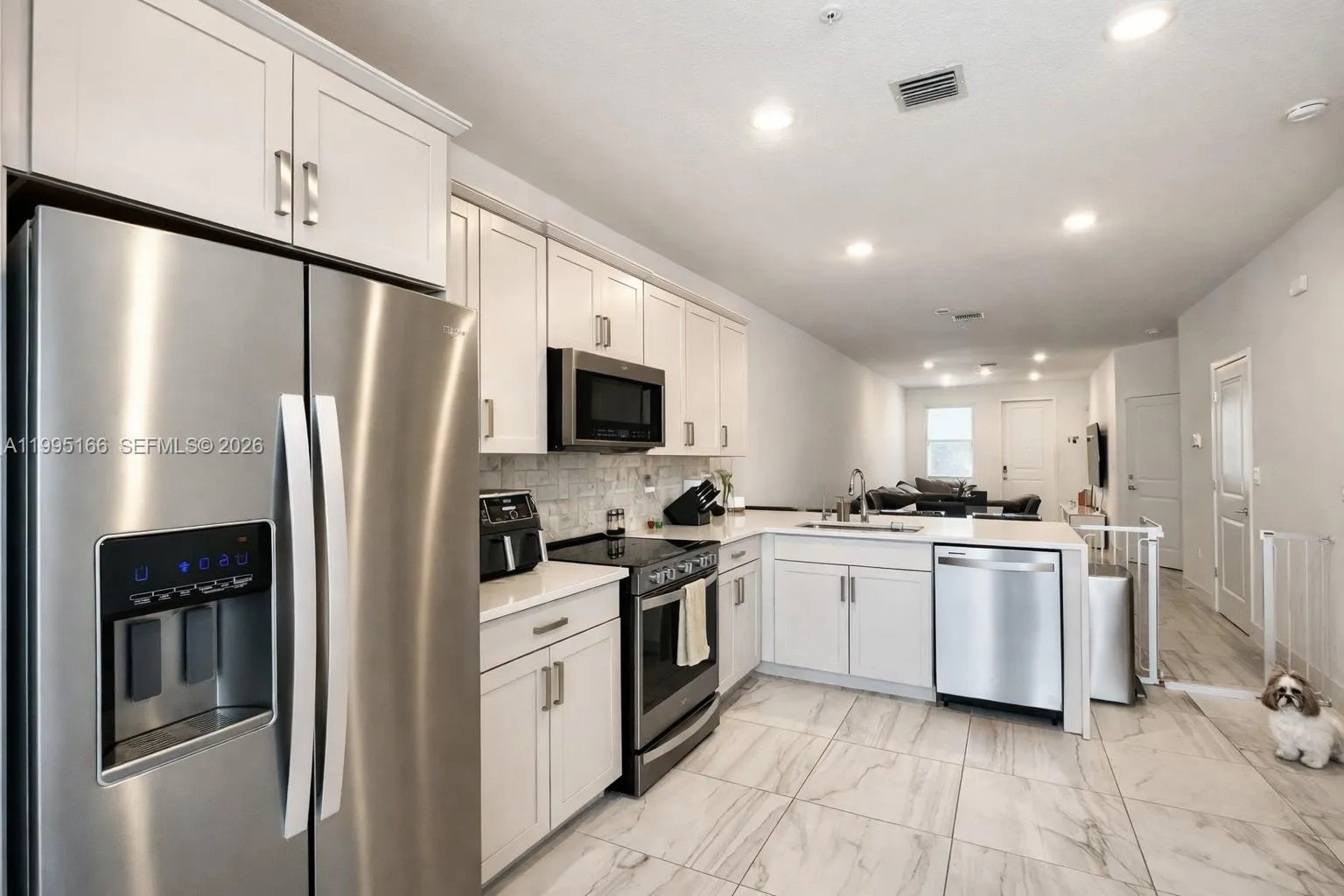 Fully upgraded kitchen with modern finishes and high-end appliances