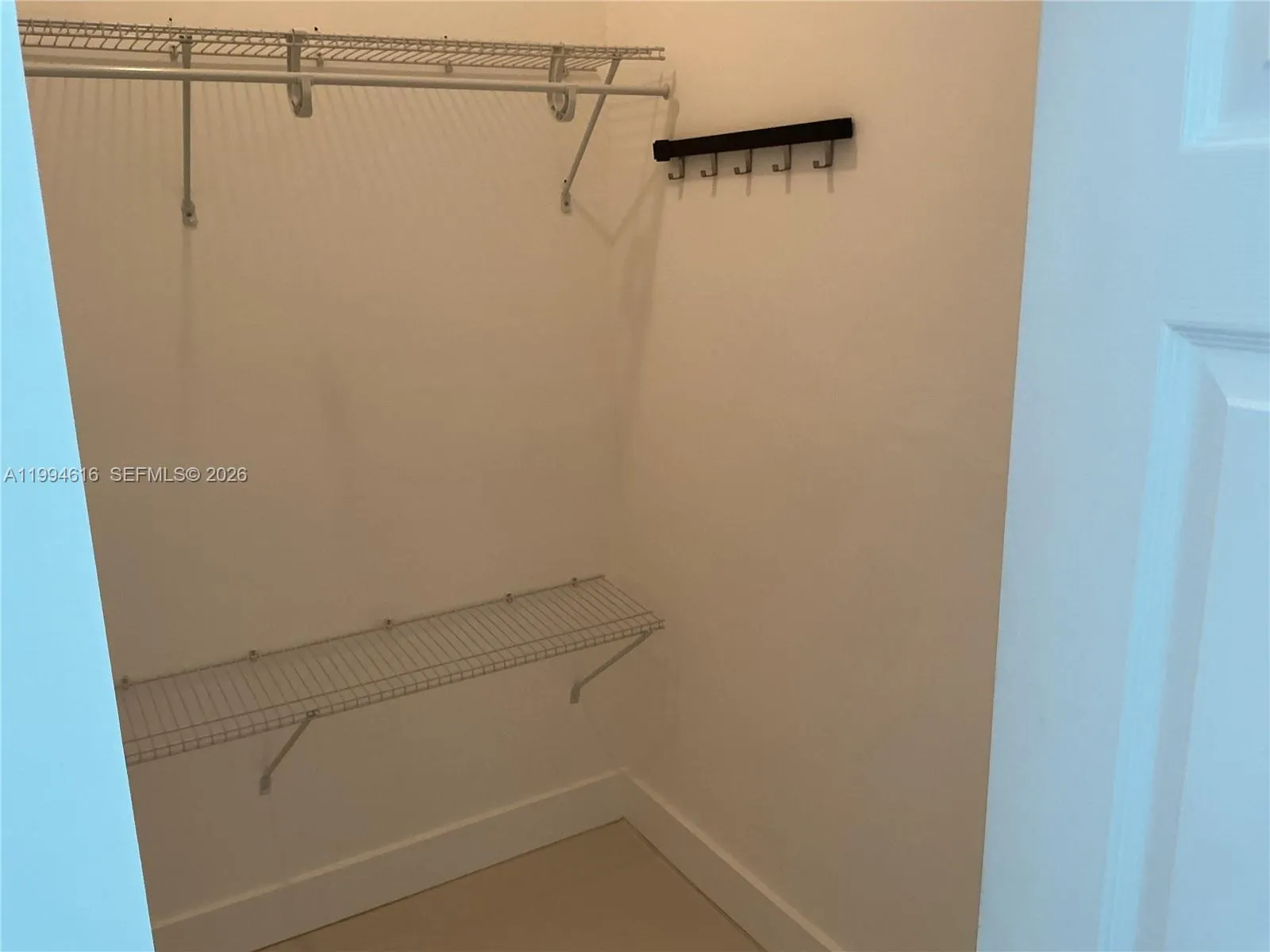 walk in closet in master