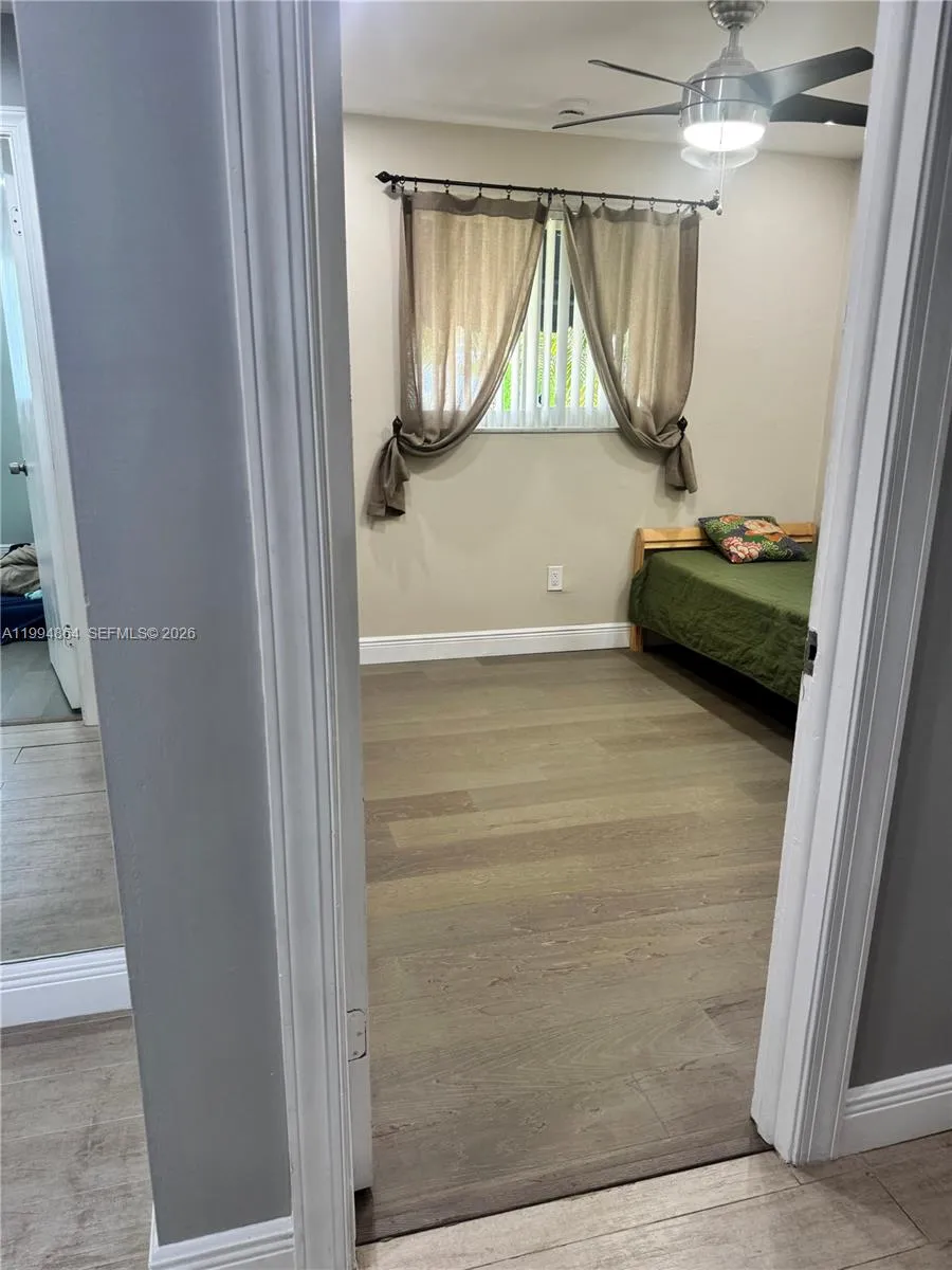 Going into first bedroom