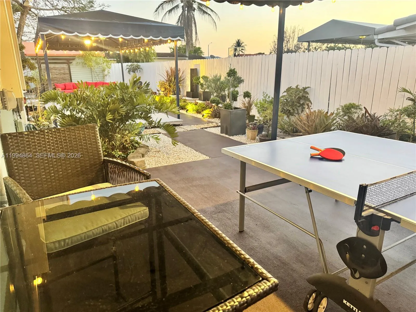 Covered outdoor recreational area