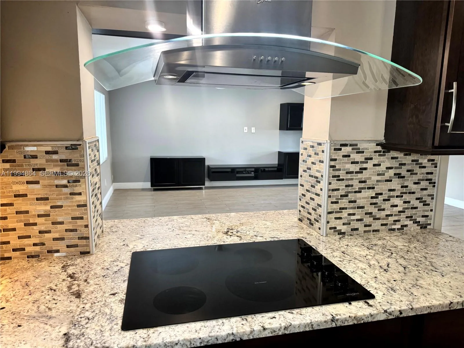 Electric cooking range w/ extractor hood