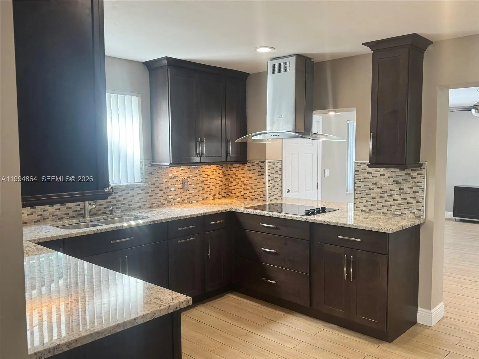 White granite counters