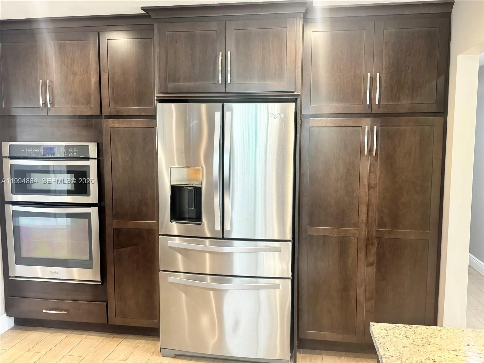 Real wood cabinets