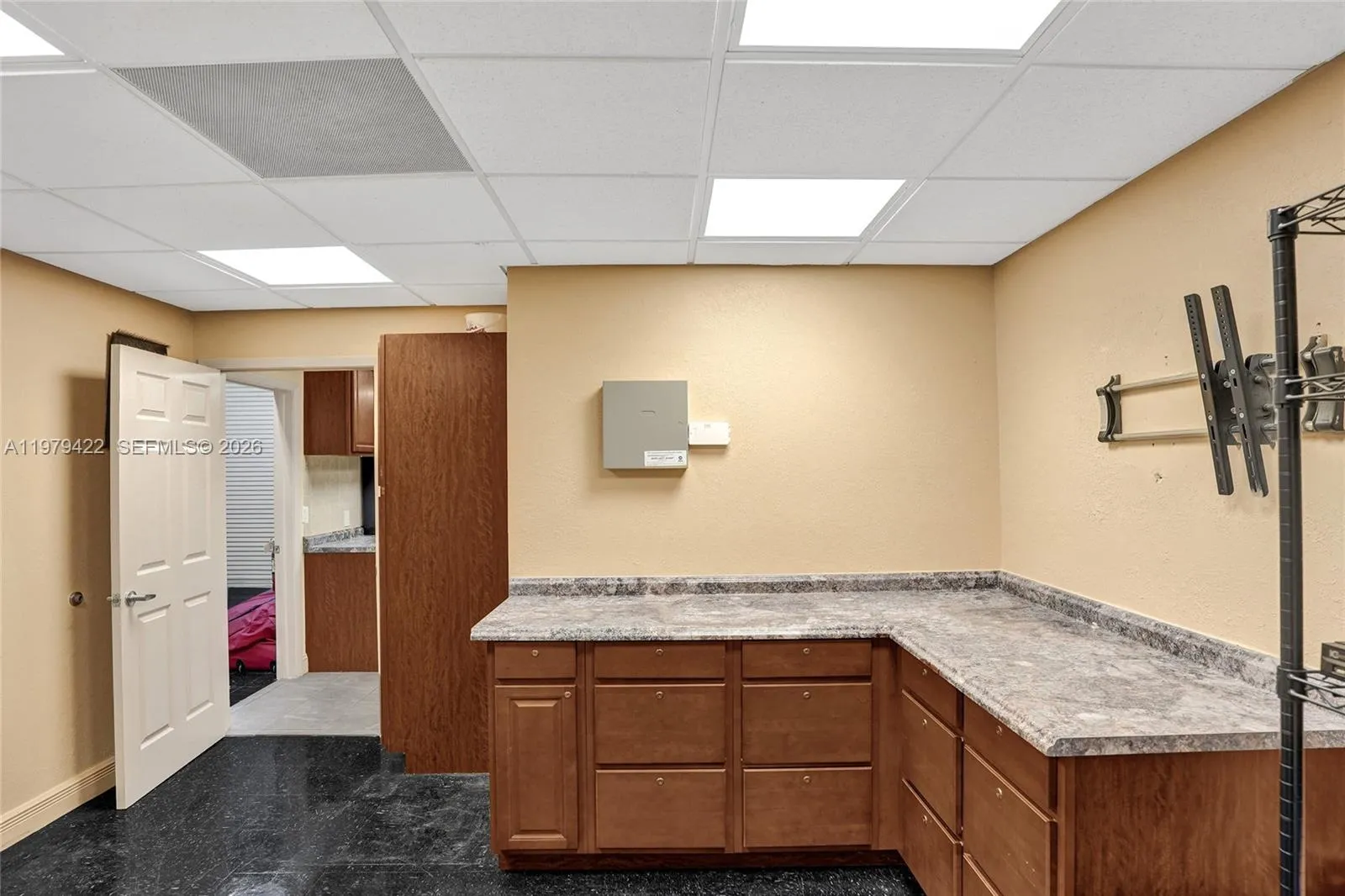 office off of kitchen