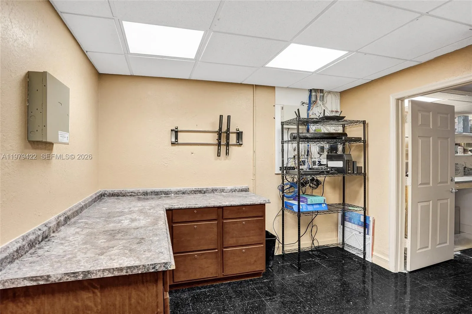 office off of kitchen