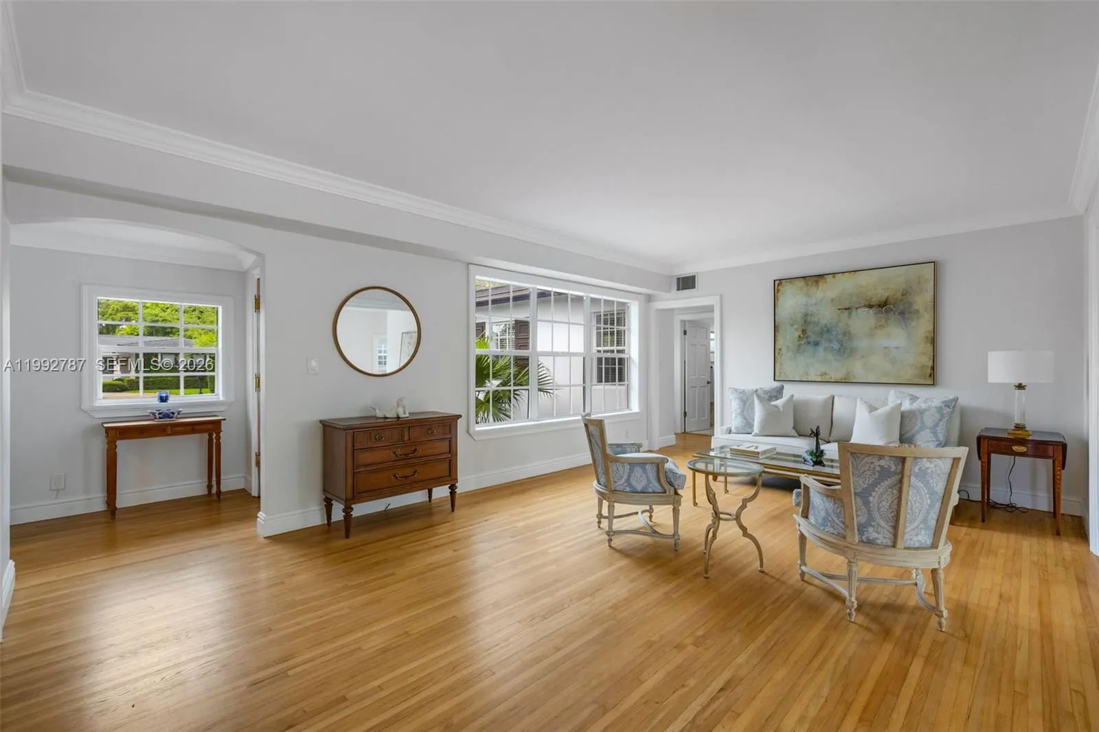 Formal Living Parlor Featuring Tall Ceilings