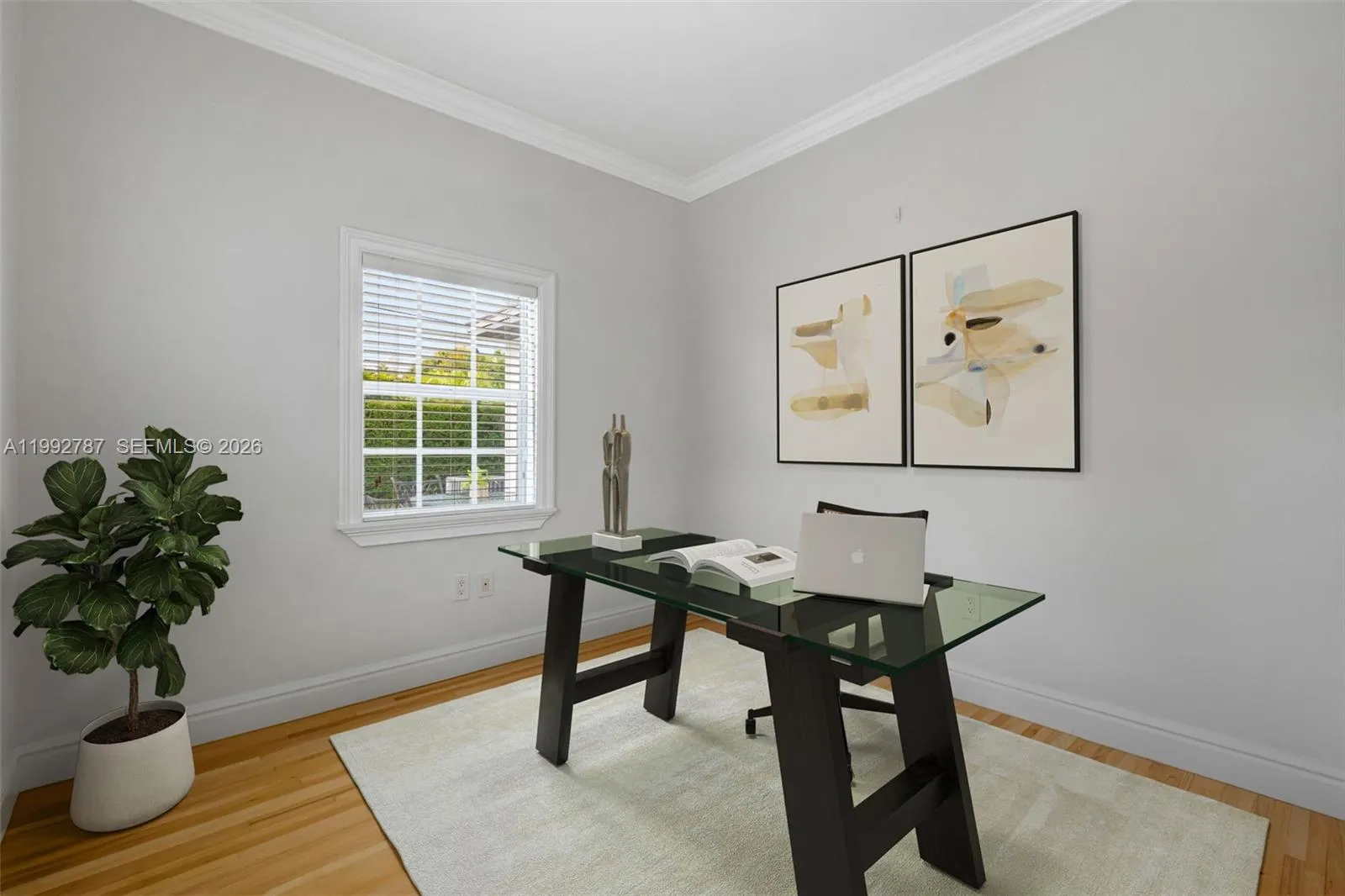 Virtually Staged 4th Bedroom or Office