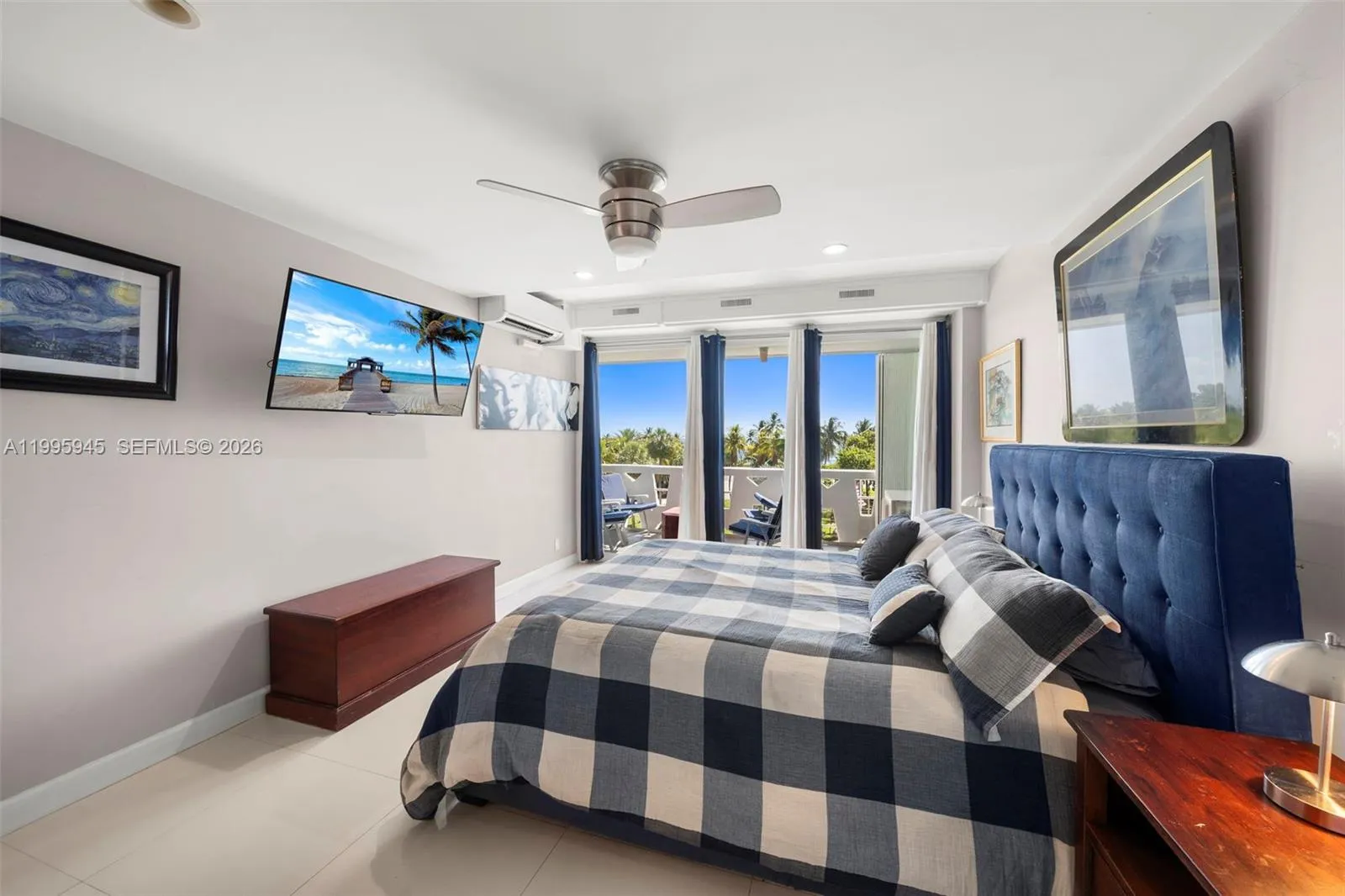 Beautiful View of the Sea and Palms