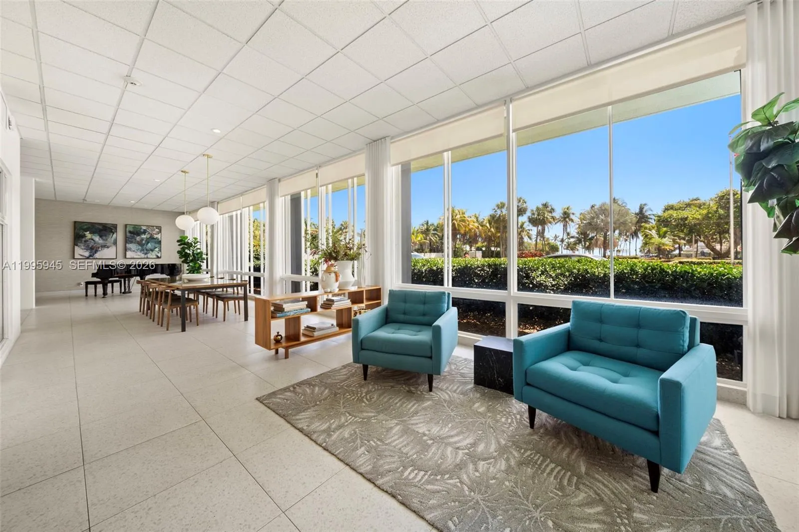 Common Area Dining Room & Grand Piano
