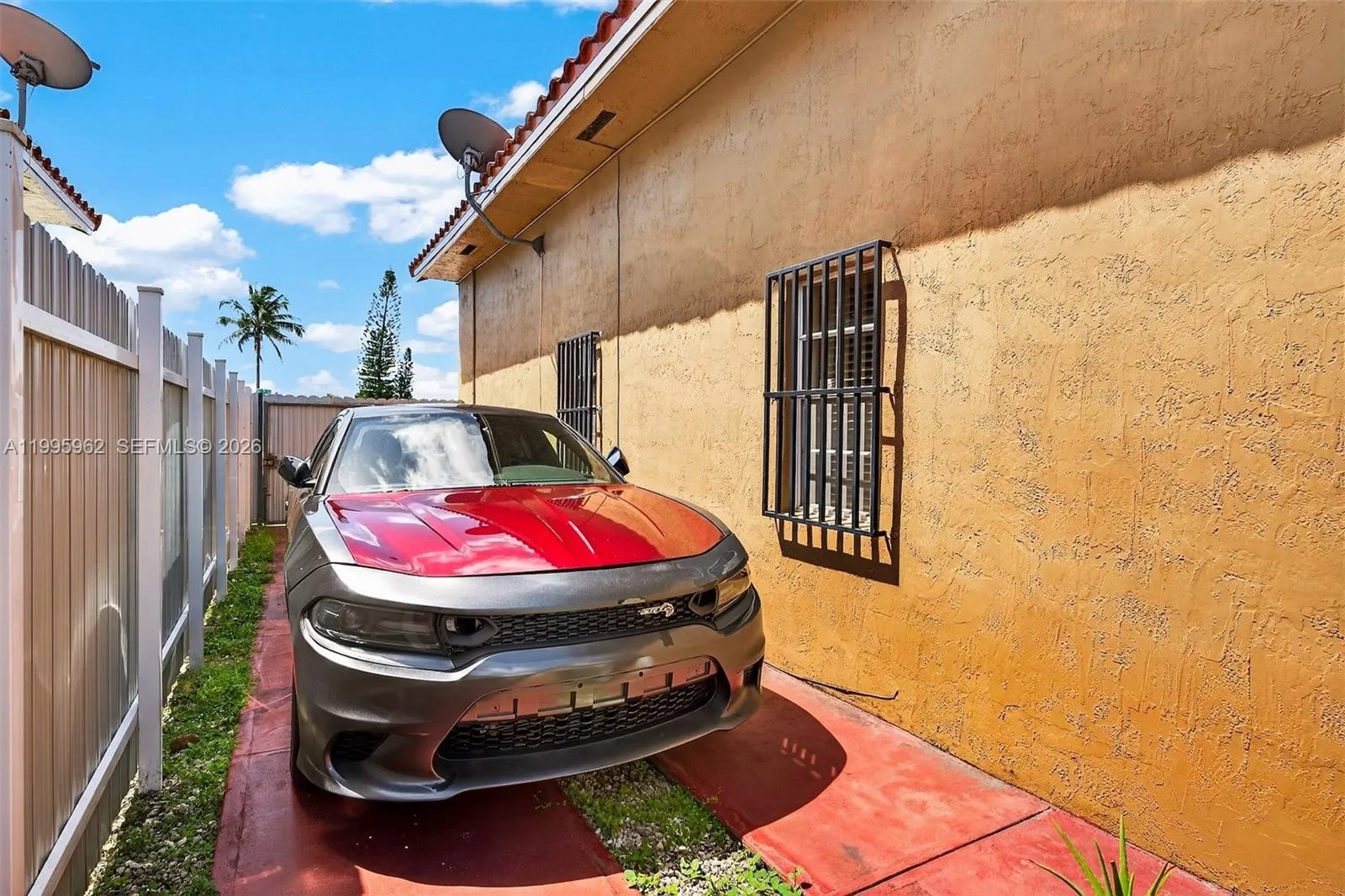 Parking on the side of the home