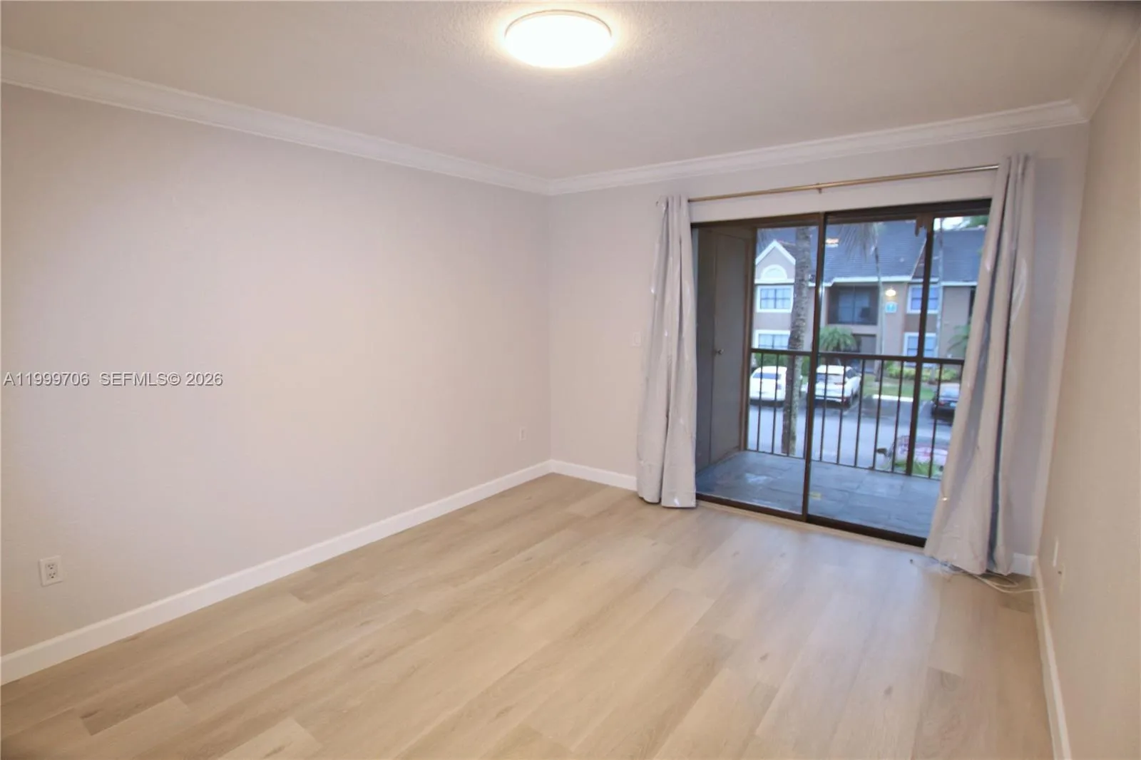 bedroom overlooking the balcony