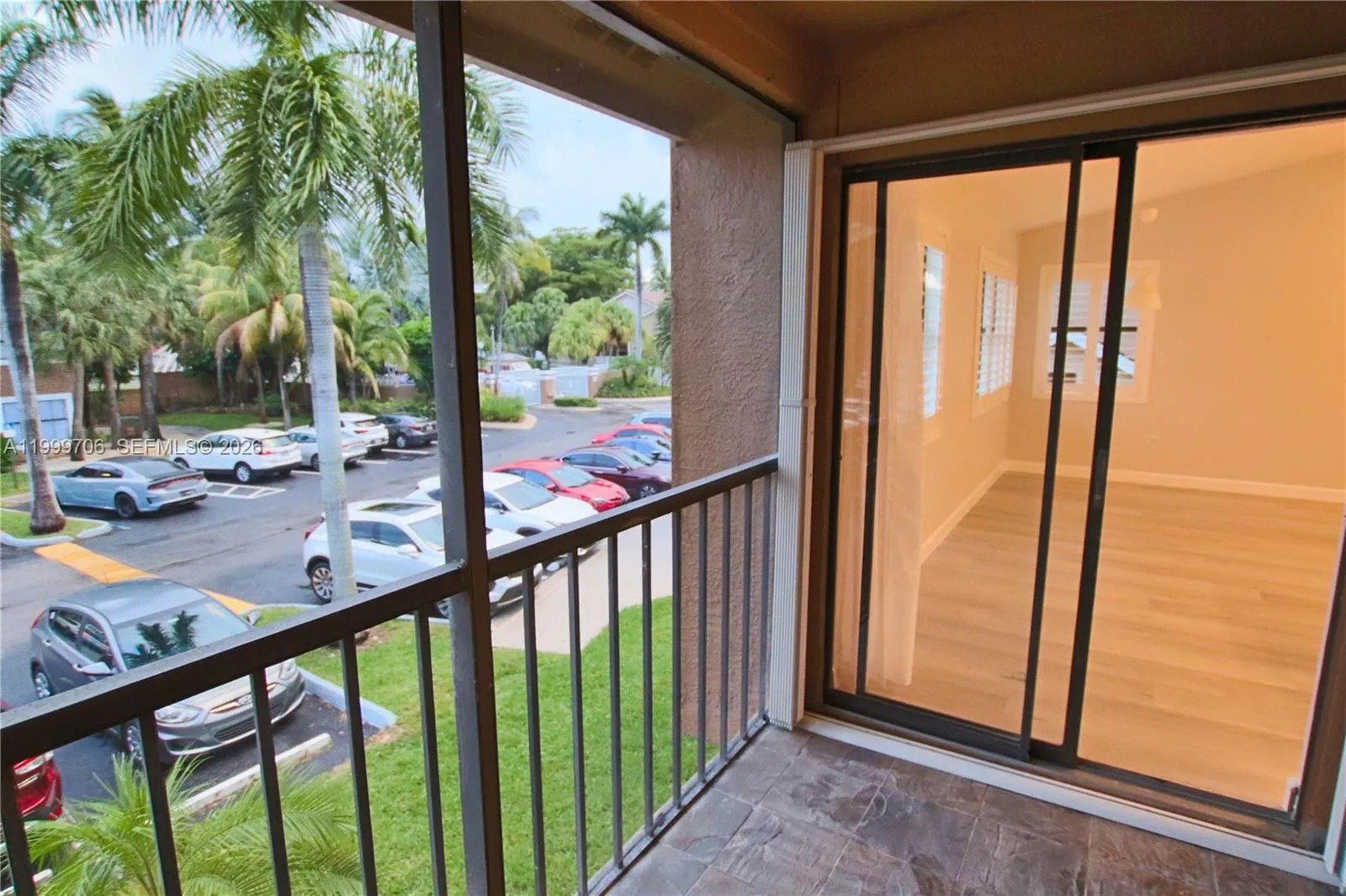 Balcony off kitchen area