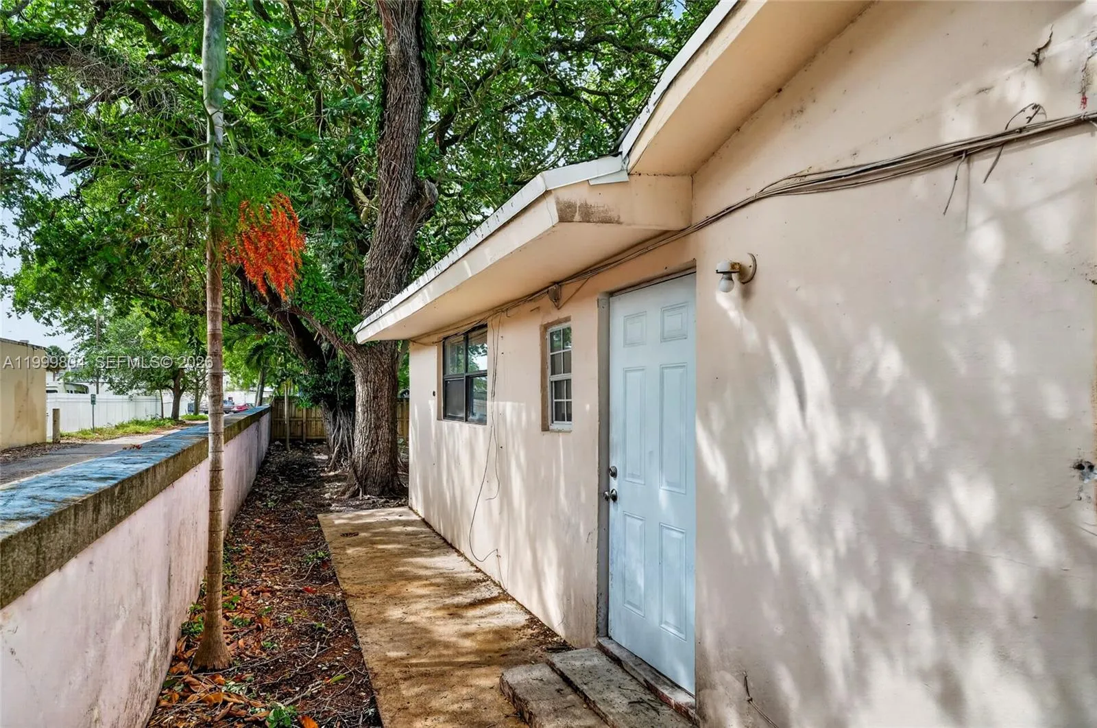 side of the property