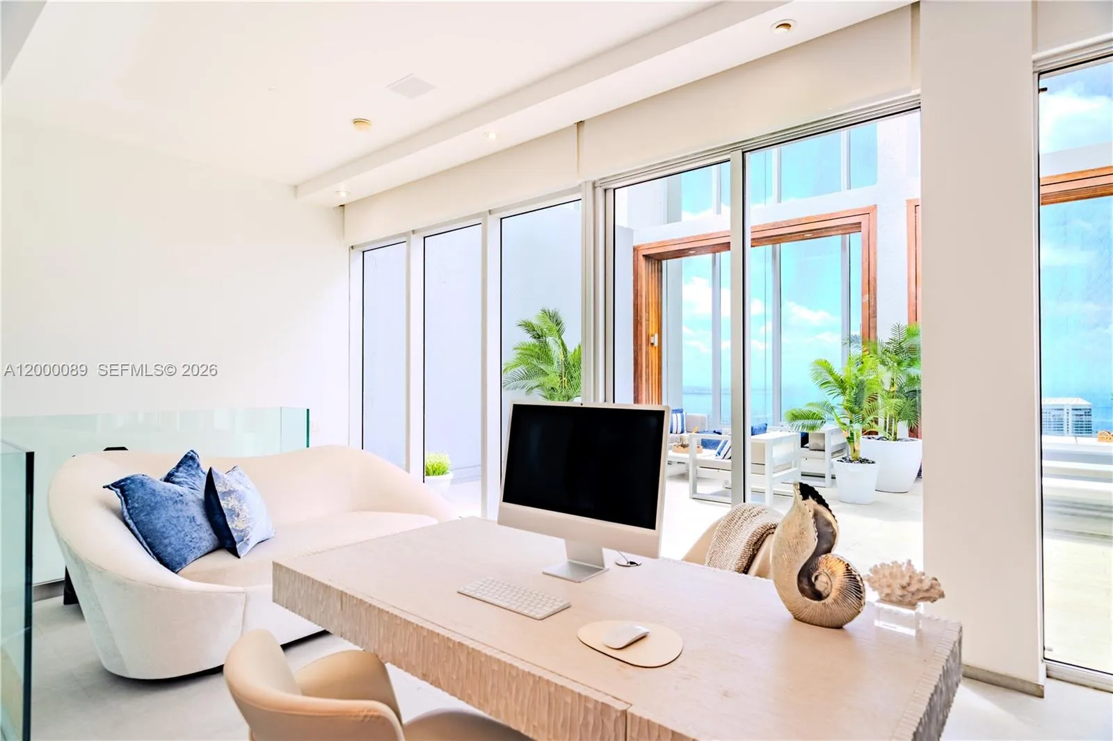 Upper floor office - 3rd photo open to outside patio