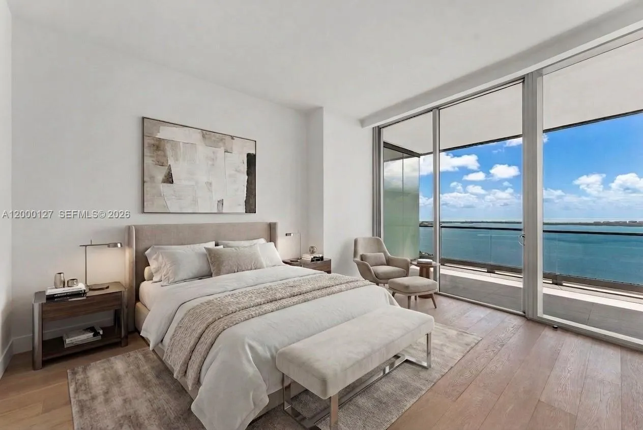 UNA Residences Brickell. Bedroom. Virtually Staged.