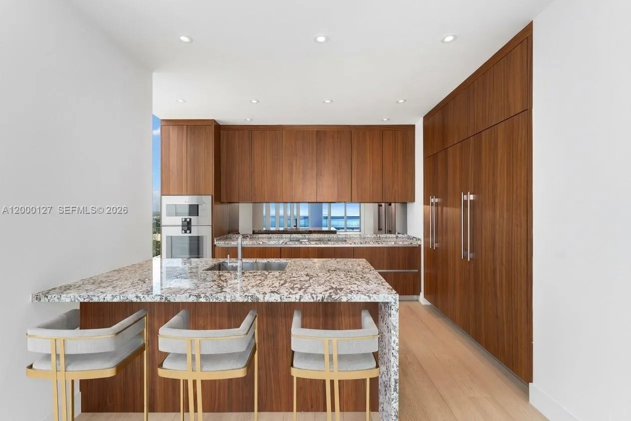 UNA Residences Brickell. Kitchen. Virtually Staged.