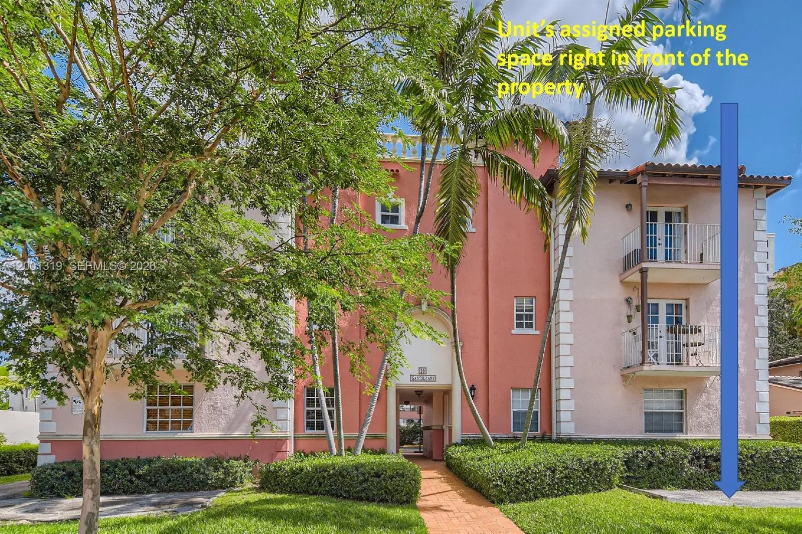 Unit\'s assigned parking space is right in front of the property plus there are guest parking spaces for the building and street parking (with a permit).