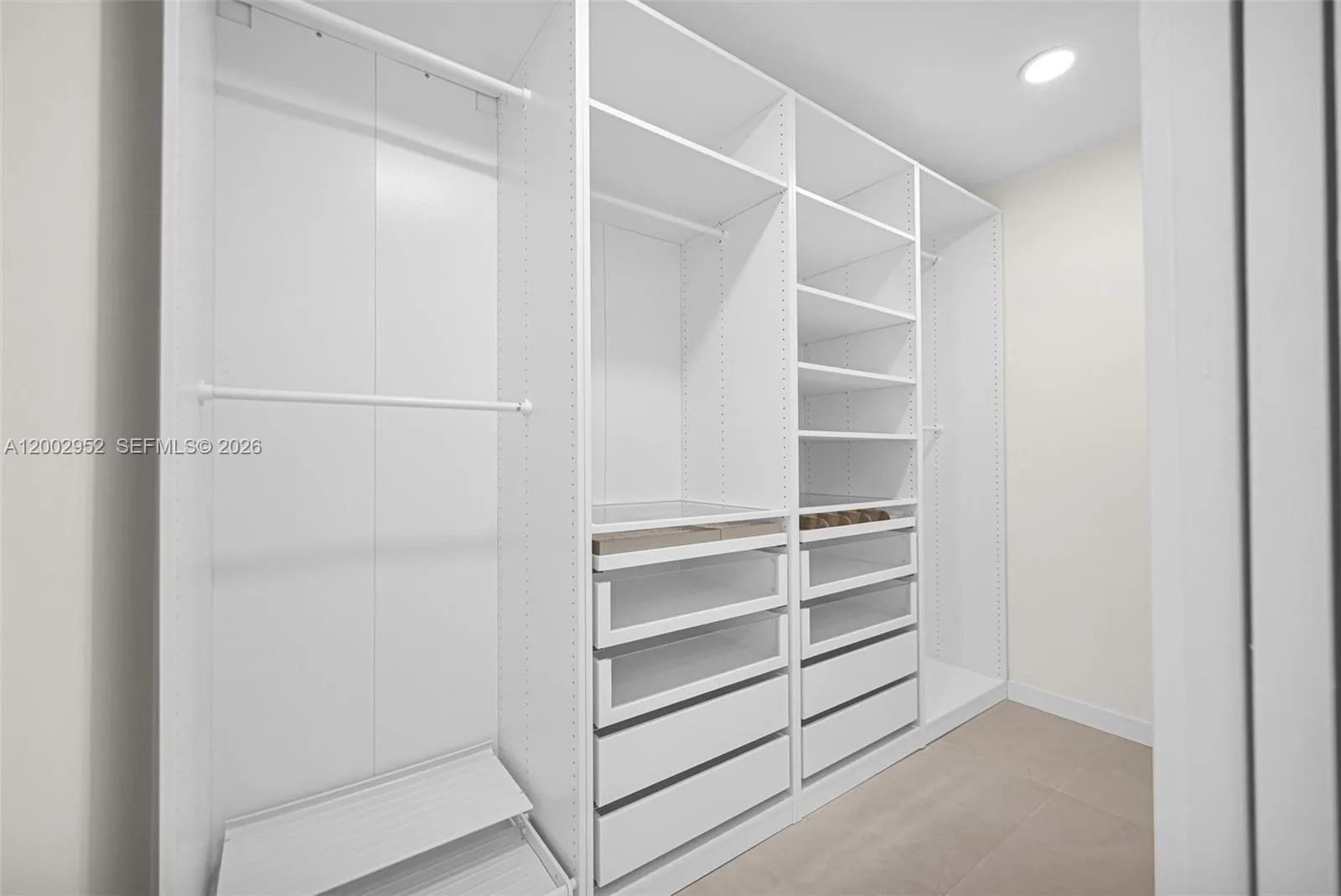 Primary closet