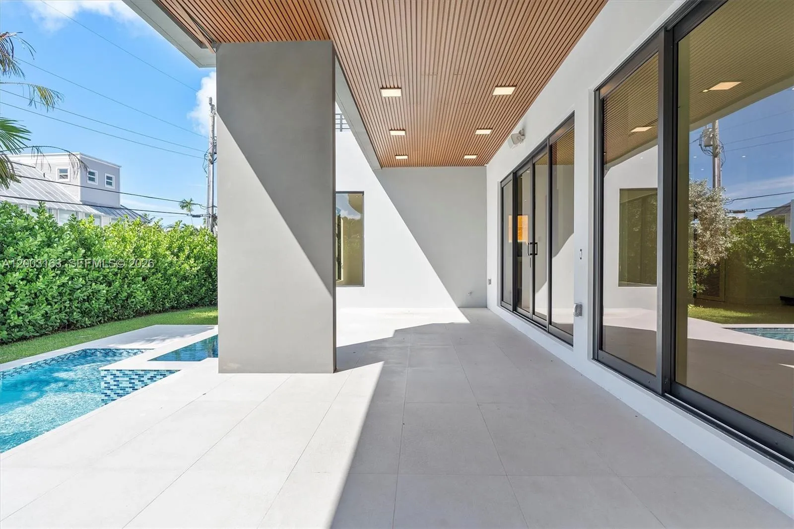 Space for outdoor dining and living area