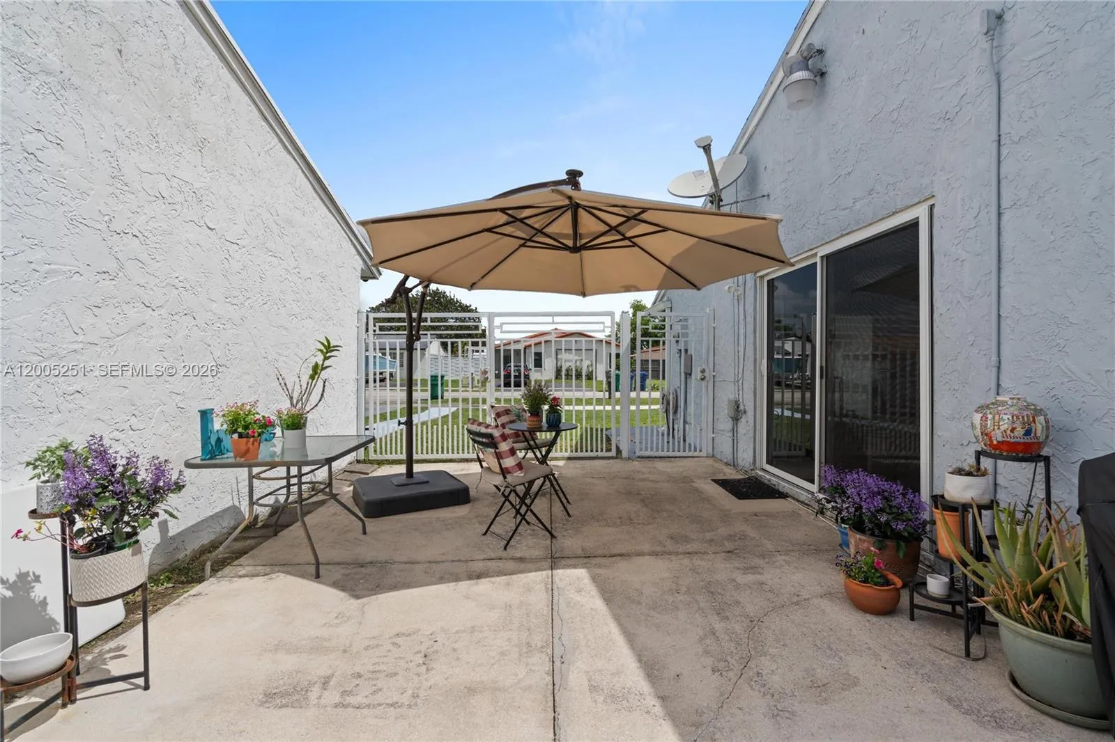 Side Patio off Living Room