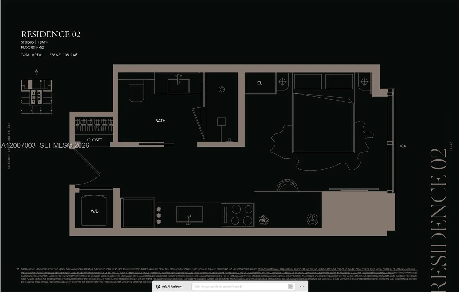 20 Ne 11th St 4202, Miami, Florida 33132, Miami, Florida 33132, 1 Room Rooms,1 BathroomBathrooms,Residential,For Sale,20 Ne 11th St 4202, Miami, Florida 33132,A12007003