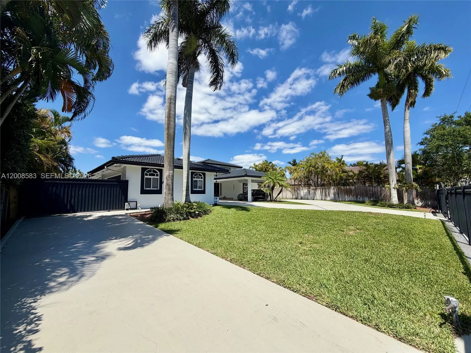 side driveway to back garages