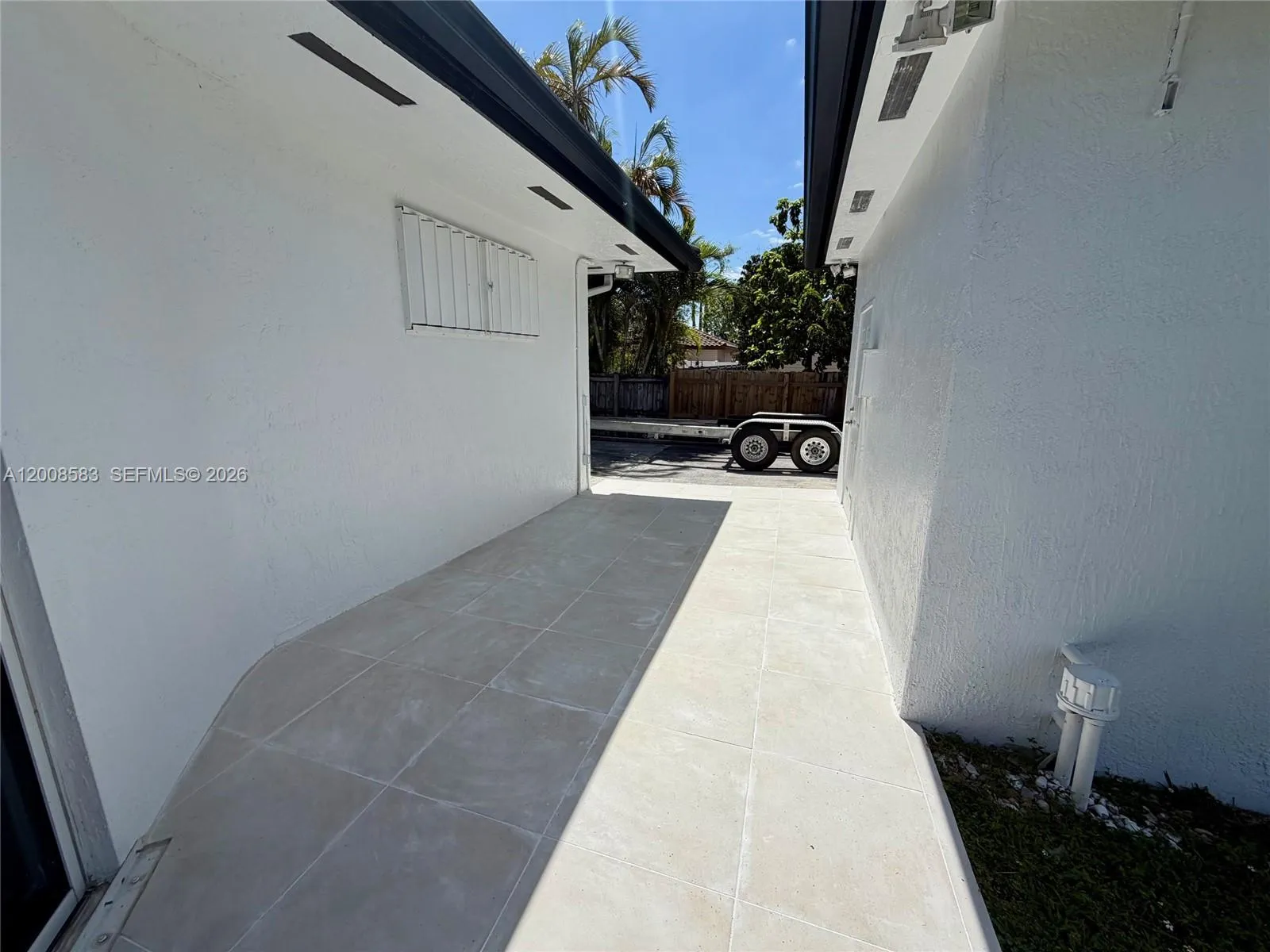 Spcace between home and Back garages