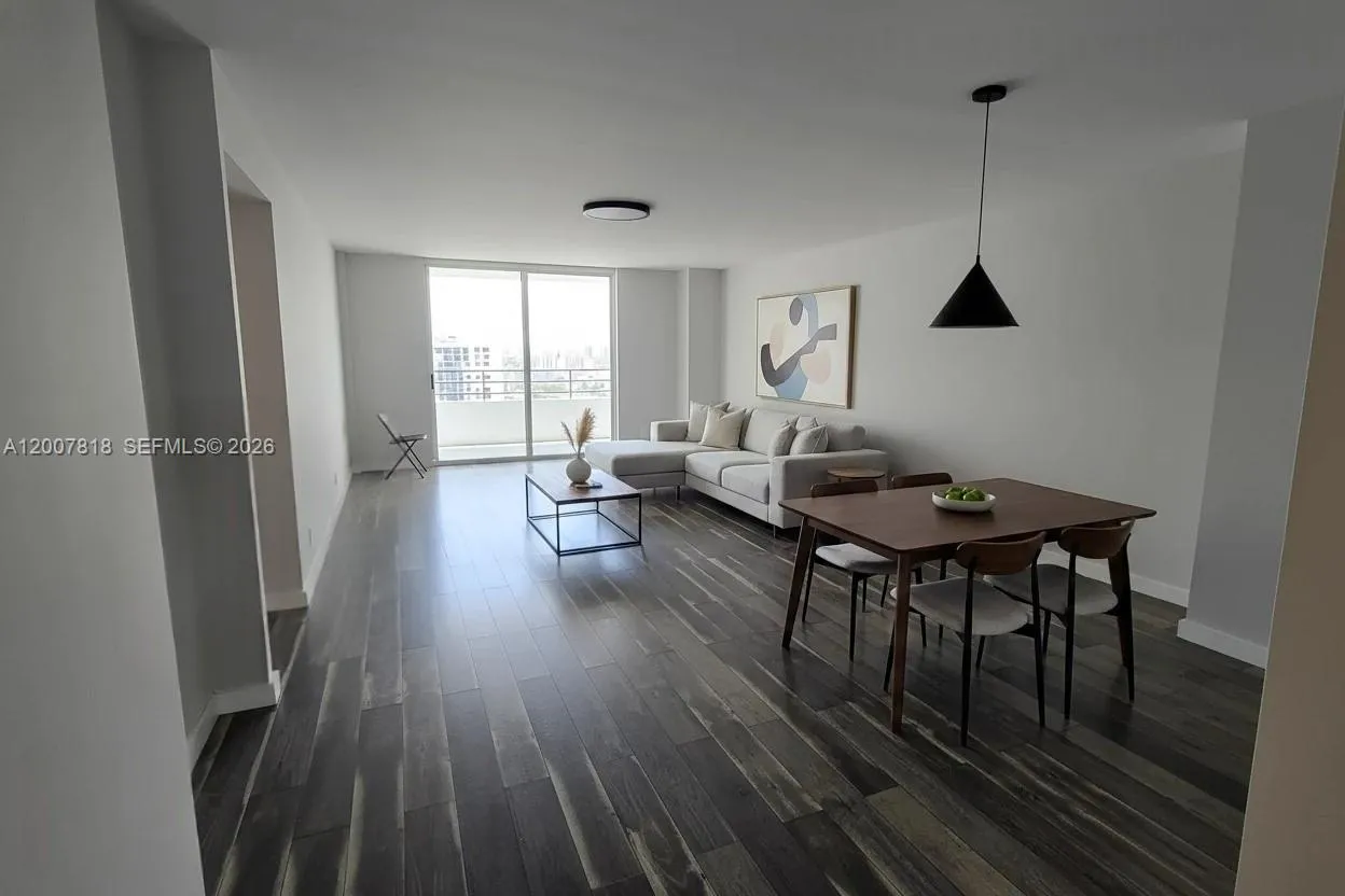 Living/Dining Area. Virtually Staged