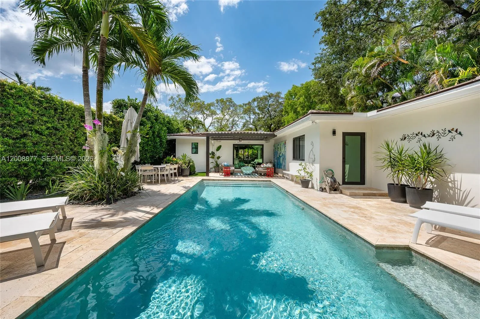 Pool showing deck & landscape