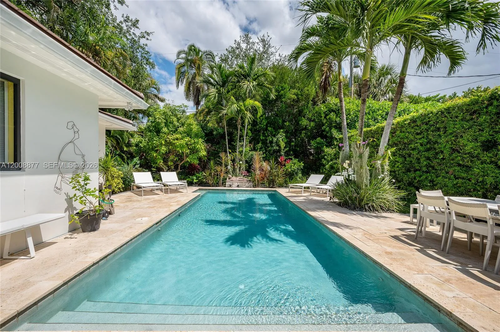 Pool showing deck & landscape