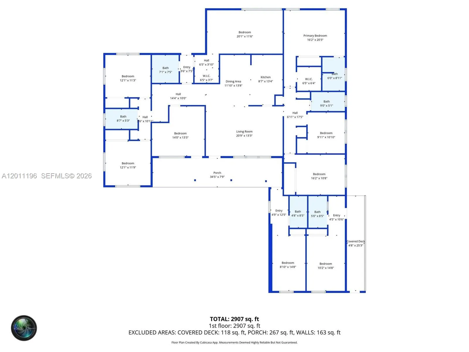 square footage is 3116