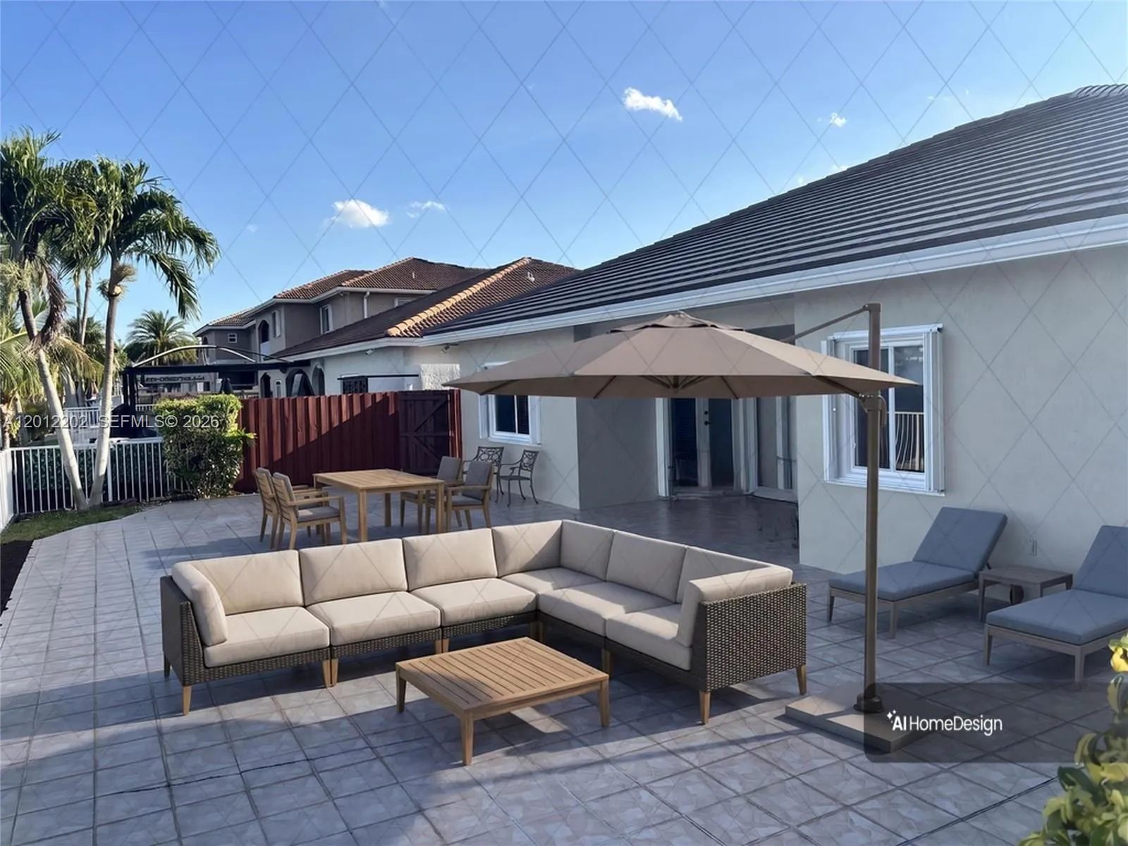 Virtually Staged Patio.