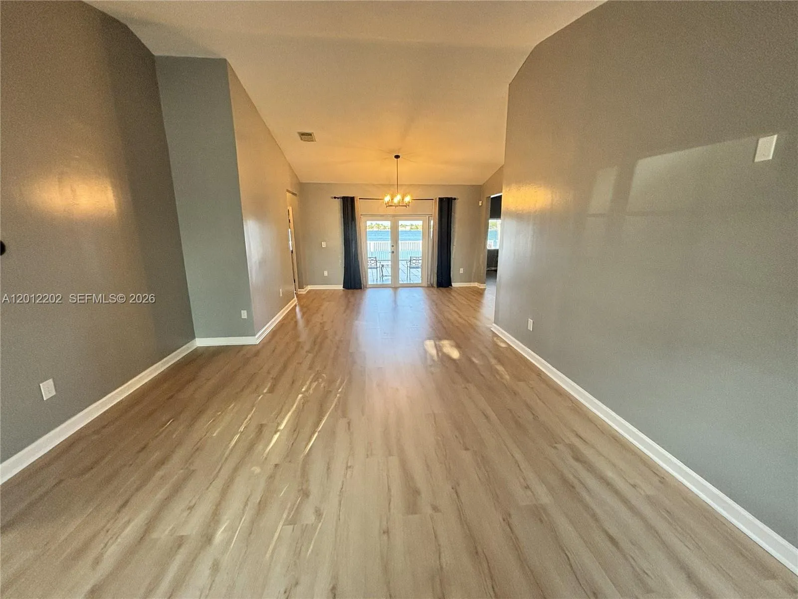 Dining room with French doors leading to the patio