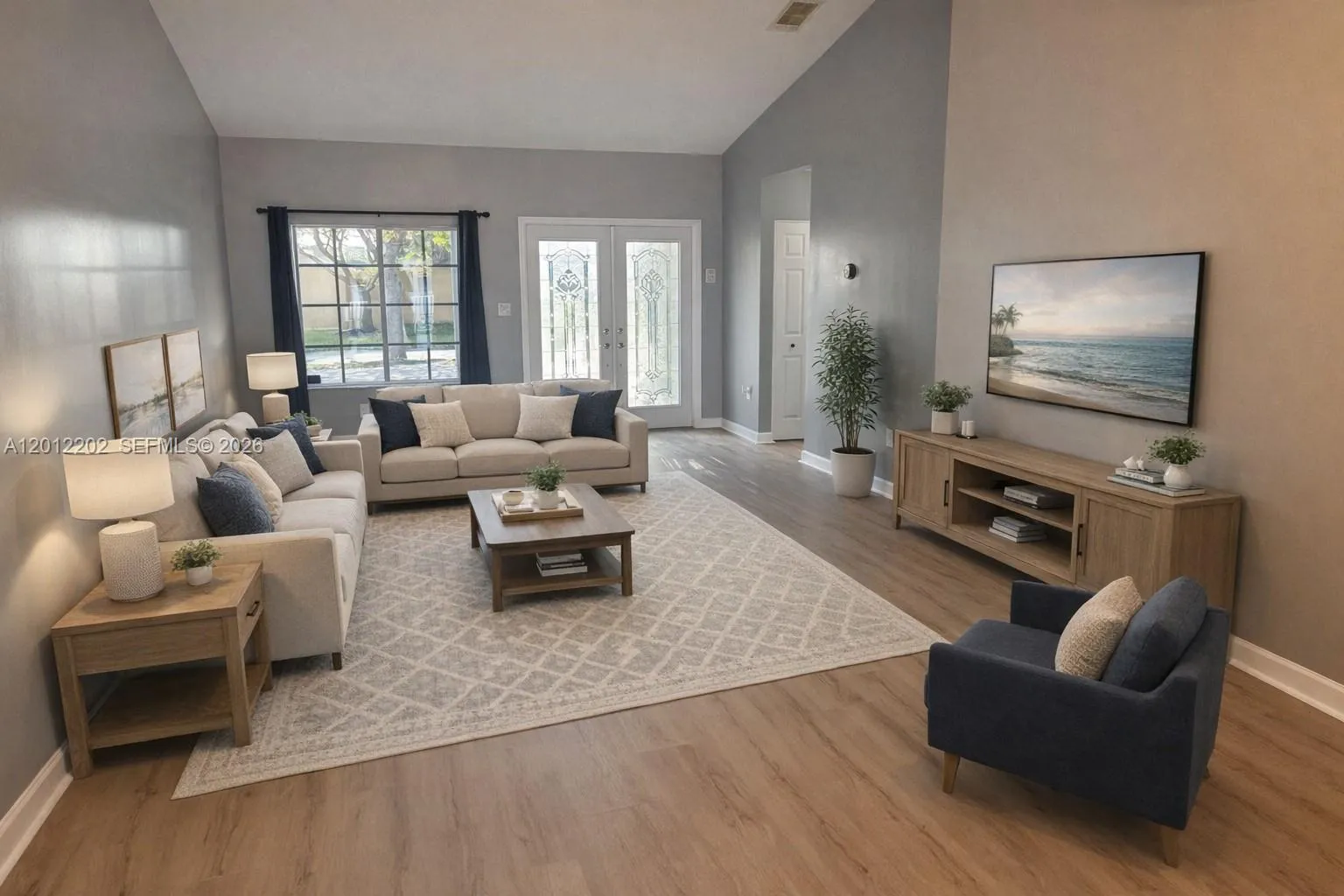 Virtually Staged Living Room