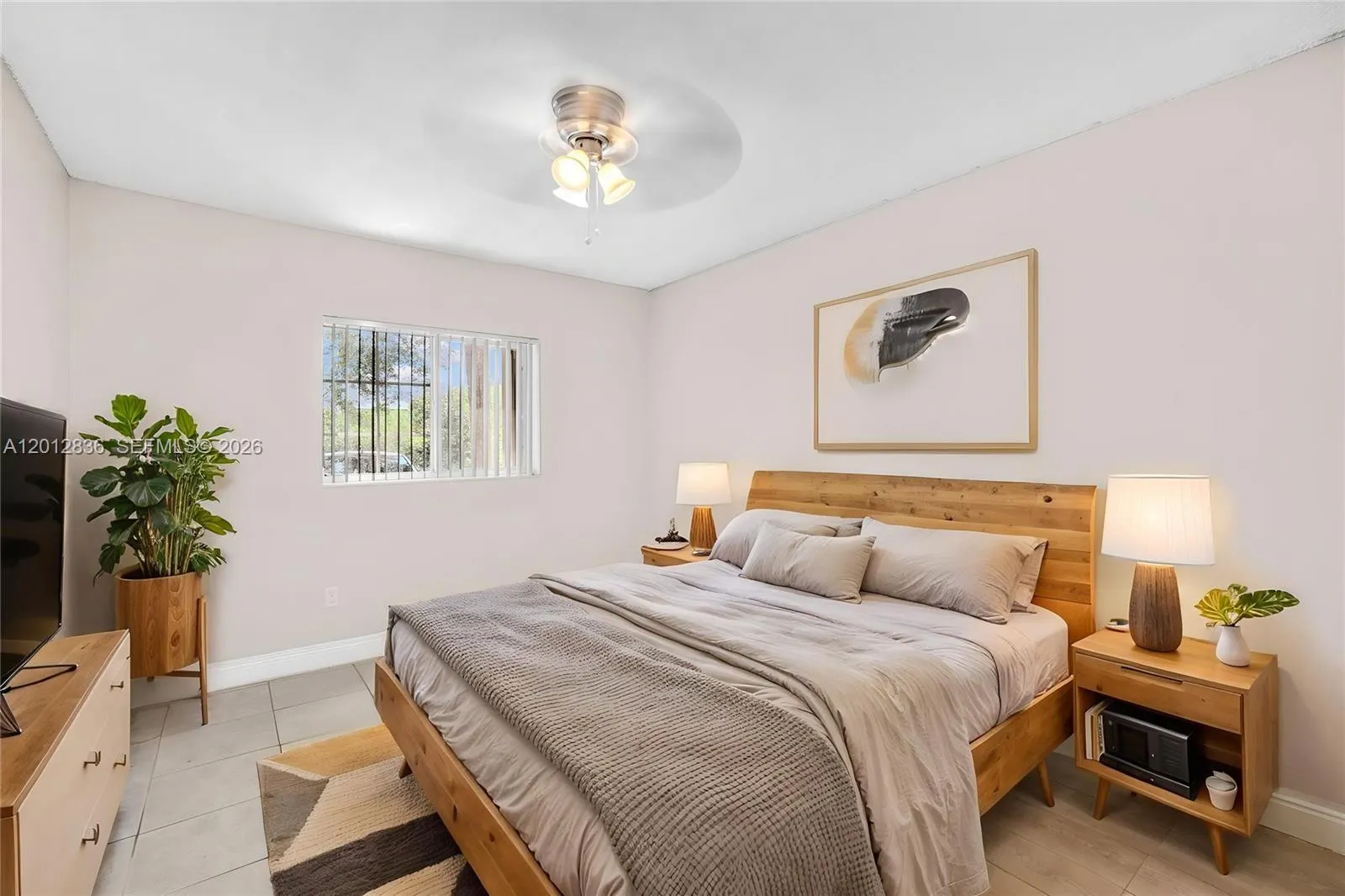 Bedroom virtually staged.