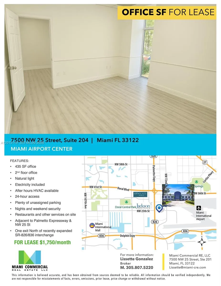 7500 Nw 25th St 204, Miami, Florida 33122, Miami, Florida 33122, ,Commercial Lease,For Rent,7500 Nw 25th St 204, Miami, Florida 33122,A12013119