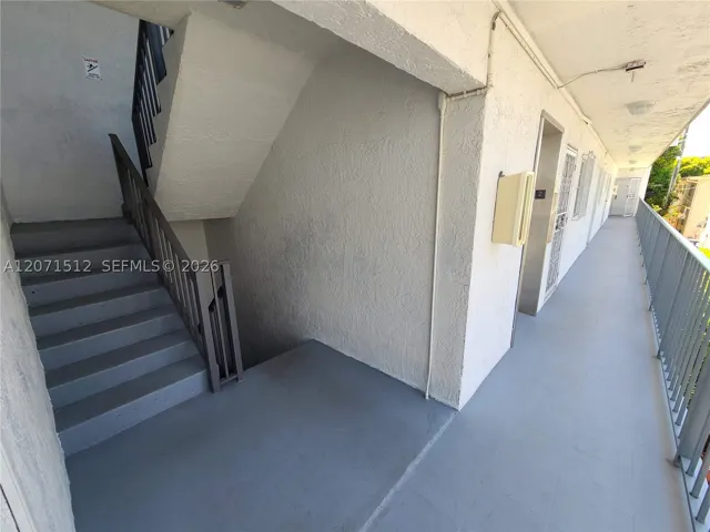 Stairs landing on ground floor