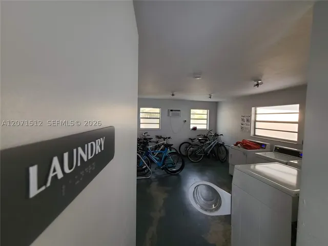 Laundry & Bike room with A/C