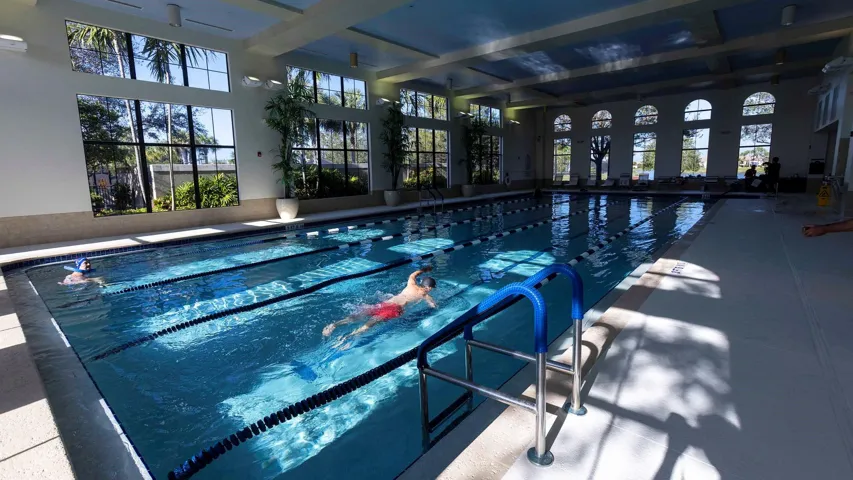 heated indoor lap pool
