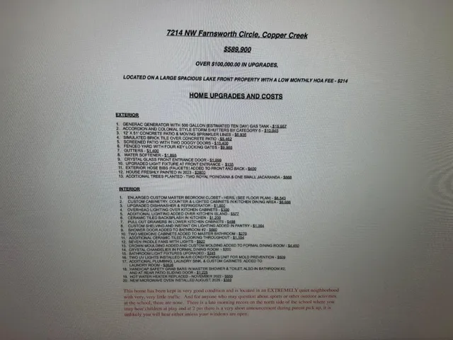 Copper Creek Updates