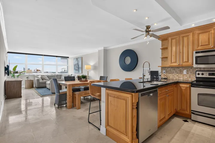 Kitchen, Dining Room, Living Room