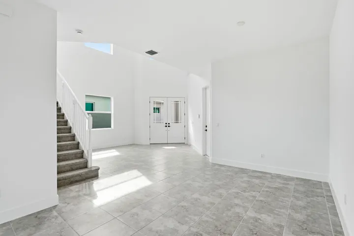 dining area and stairs