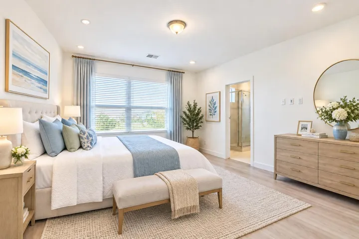 primary suite virtual staged